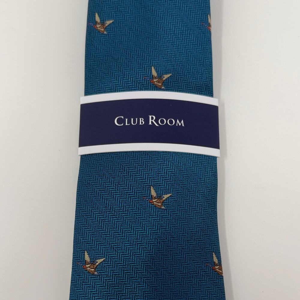 Club Room Men's Reaser Bird Tie - Teal - New with tags